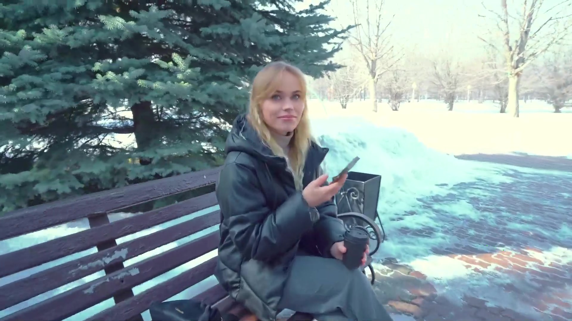 Public bj in the park with a stranger, then rode his rock-hard chisel at his pla