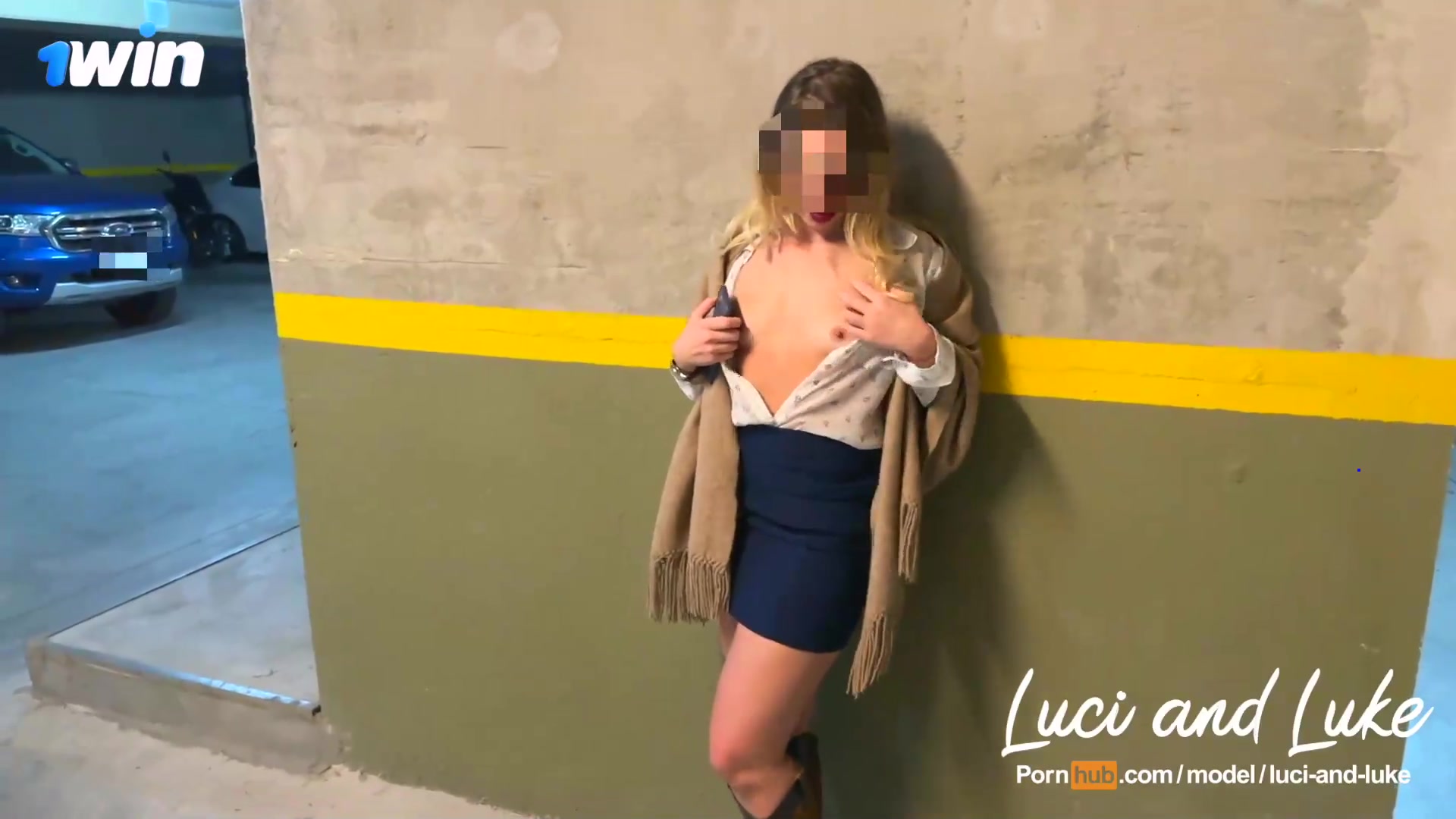 Hottest couple in garage, real public sex! - Amazing xxx blowjob.