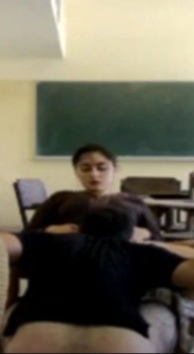 Teacher made the student sit on the chair and had a xxx fuck