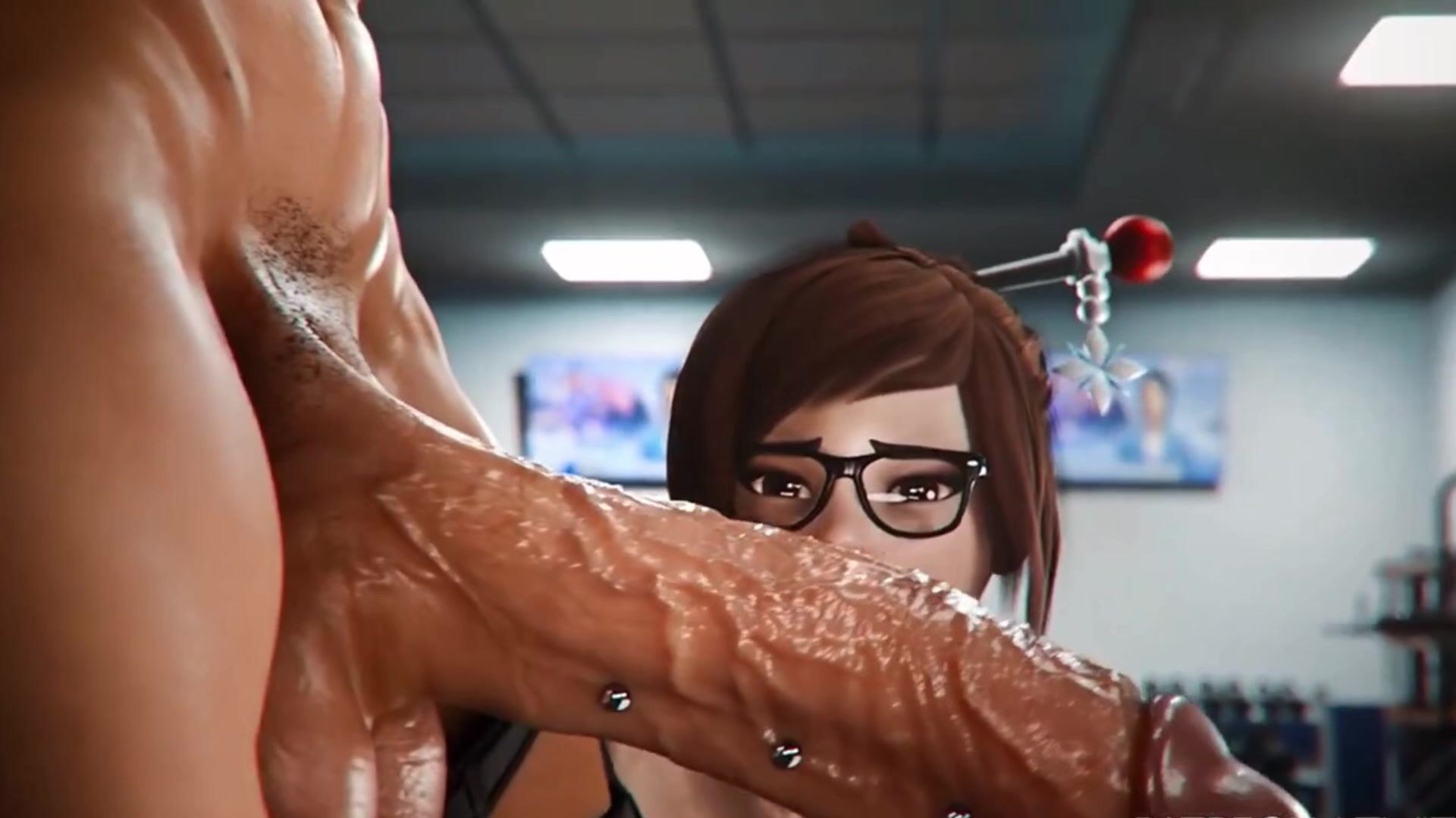 Horny Chubby Bitch gets Destroyed in the Gym by Monster BBC (3D Sexgame) HQ
